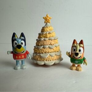 Bluey & BIngo Christmas Figure Toys Action figures Holiday Play Winter RARE